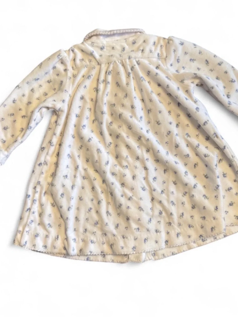 Ralph Lauren Cream Nightgown with Light Blue Floral Print 6 months